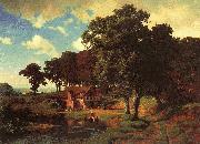 Albert Bierstadt A Rustic Mill oil painting reproduction